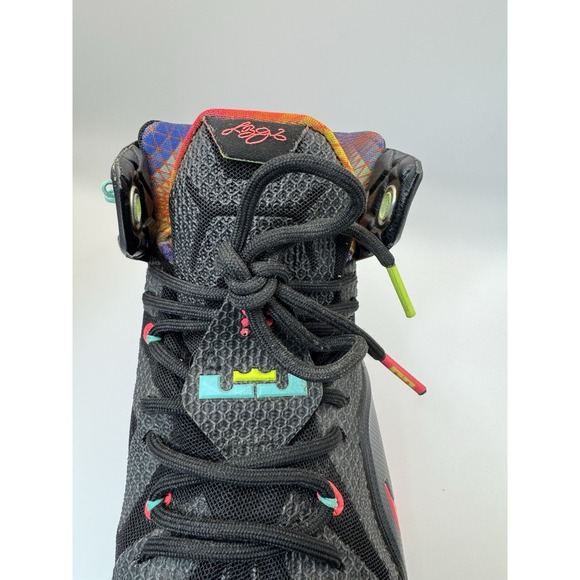 Nike LeBron 12 684593-068 Data Vintage Black Basketball Sneakers Men's Sz 10 US - Picture 9 of 15